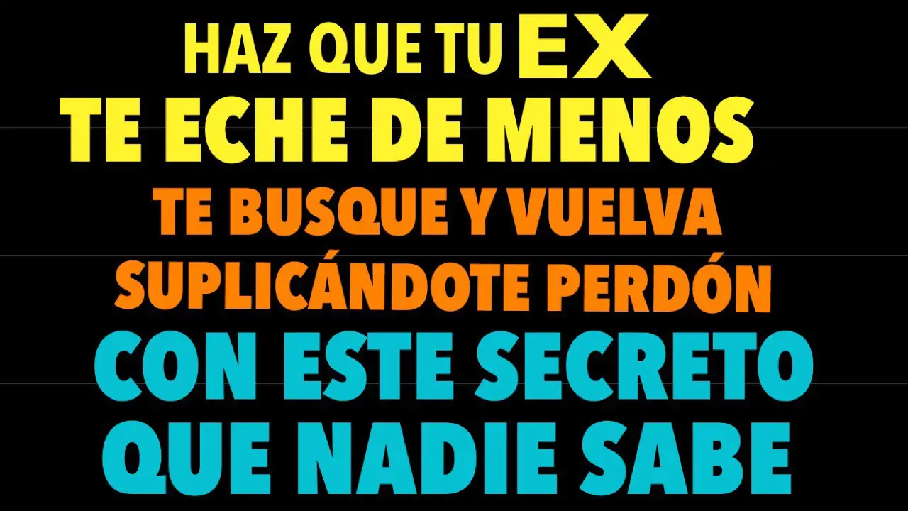 Qué debo hacer para que mi ex me busque? - Haras Dadinco