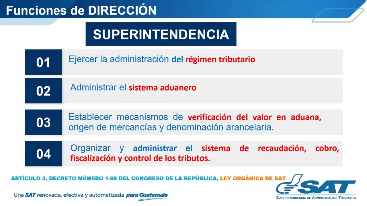 Qué es el SAT y cuáles son sus funciones? - Haras Dadinco