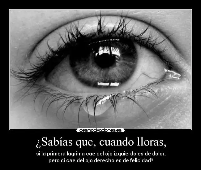 ¿Qué significa si la primera lagrima sale del ojo derecho